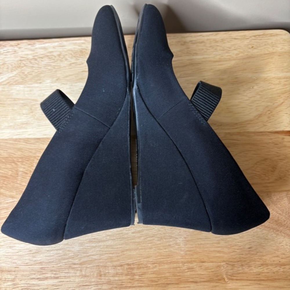 LifeStride Women Gio May Jane Wedge‎ Microsuede Black Pumps Sz 9.5 Office Career - Picture 5 of 7